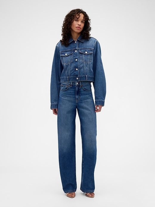 Image number 2 showing, Gap × Victoria Beckham Relaxed Crop Denim Jacket