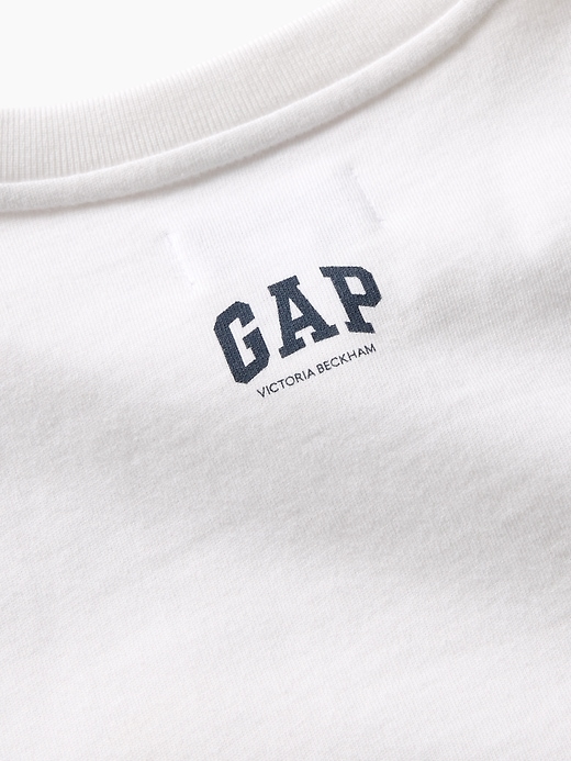 Image number 5 showing, Gap × Victoria Beckham Organic Cotton Logo Crop T-Shirt