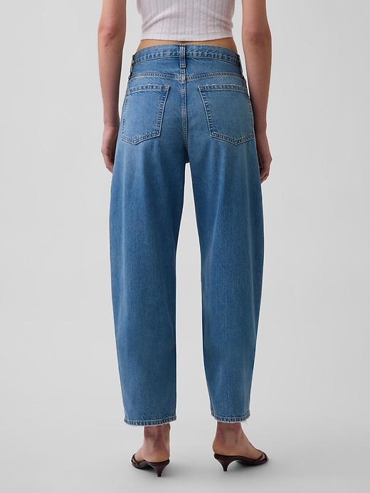 Image number 4 showing, High Rise Crop Barrel Jeans