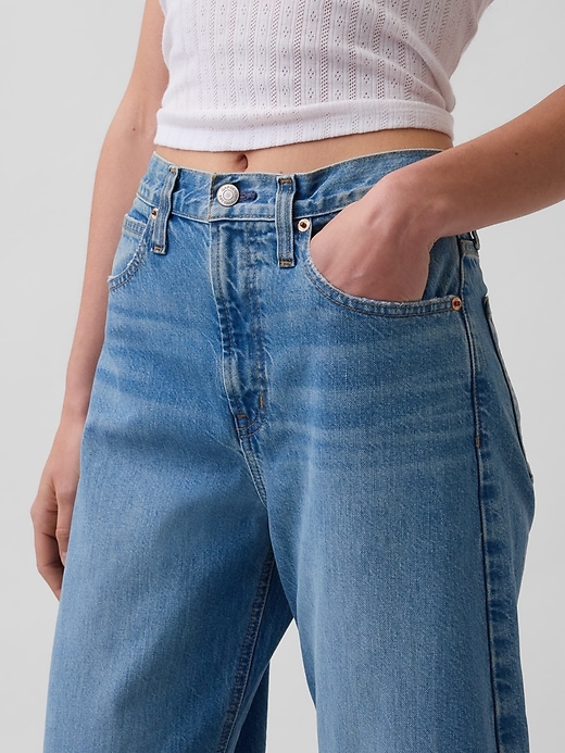Image number 6 showing, High Rise Crop Barrel Jeans