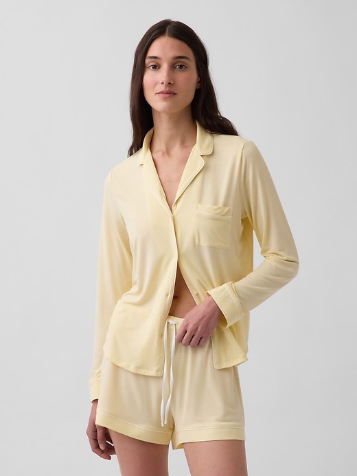 L'image numéro 1 présente Chemisier de pyjama en modal