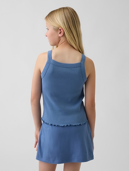 L'image numéro 3 présente Camisole côtelée à encolure carrée pour Enfant