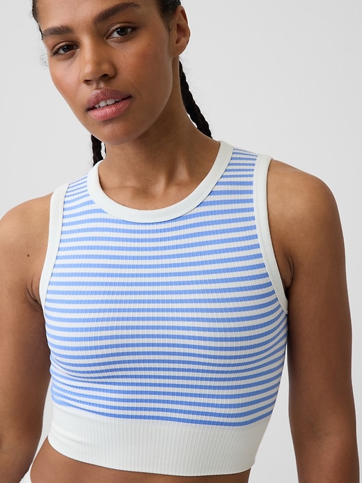Image number 3 showing, Seamless Rib Crop Tank Top