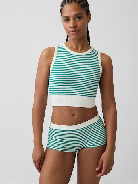 Seamless Rib Crop Tank Top