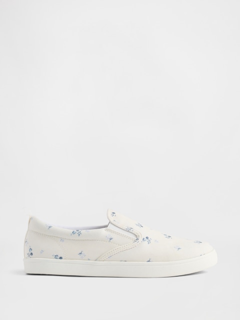 Kids Floral Slip-On Sneakers