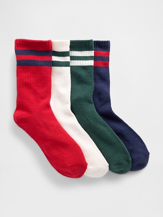 Image number 1 showing, Kids Varsity Crew Socks (4-Pack)