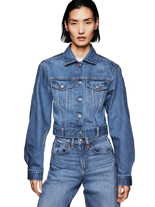 Image number 7 showing, Gap × Victoria Beckham Relaxed Crop Denim Jacket