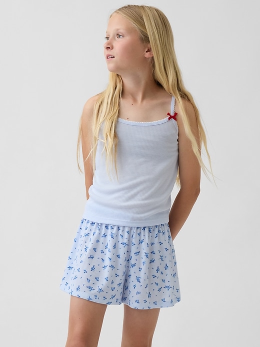Image number 1 showing, Kids Recycled Rib PJ Shorts