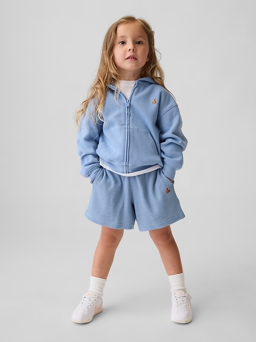 L'image numéro 2 présente Veste à capuchon en tricot gaufré pour Bébé et Tout-petit