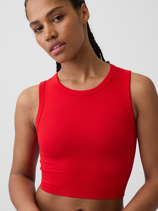 Image number 3 showing, Seamless Rib Crop Tank Top