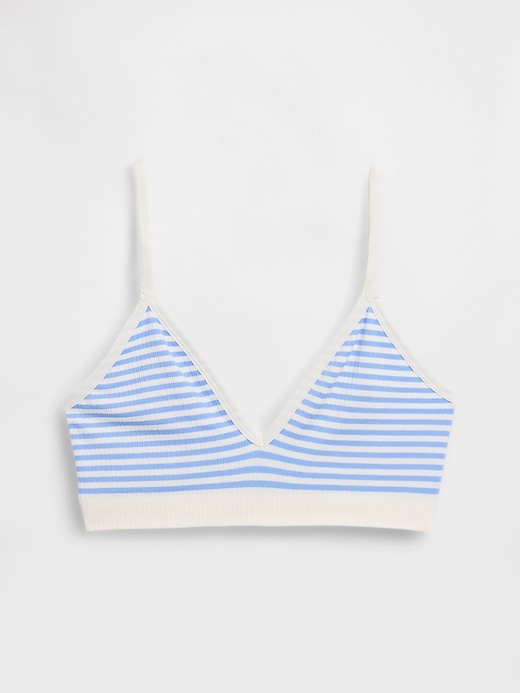 L'image numéro 5 présente Soutien-gorge léger côtelé à bonnets triangulaires sans coutures