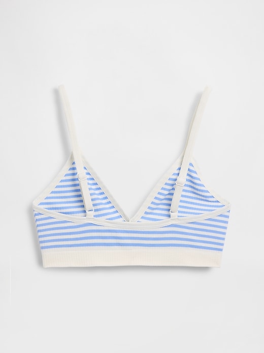 L'image numéro 6 présente Soutien-gorge léger côtelé à bonnets triangulaires sans coutures