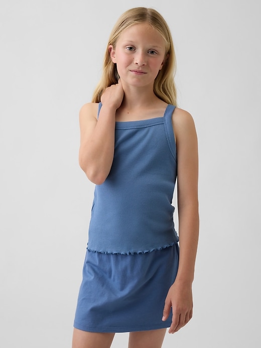 L'image numéro 1 présente Camisole côtelée à encolure carrée pour Enfant