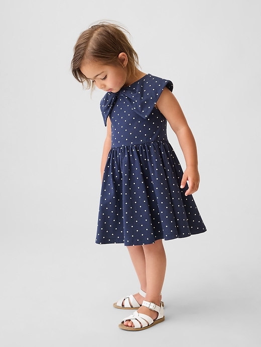 Image number 1 showing, Baby & Toddler Jersey Bow Collar Dress