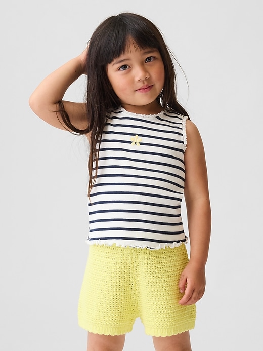 L'image numéro 1 présente Camisole côtelée à rayures et à imprimé pour Bébé et Tout-petit