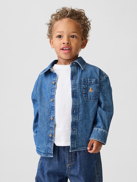 CHEMISE AMPLE EN DENIM POUR BÉBÉ ET TOUT-PETIT