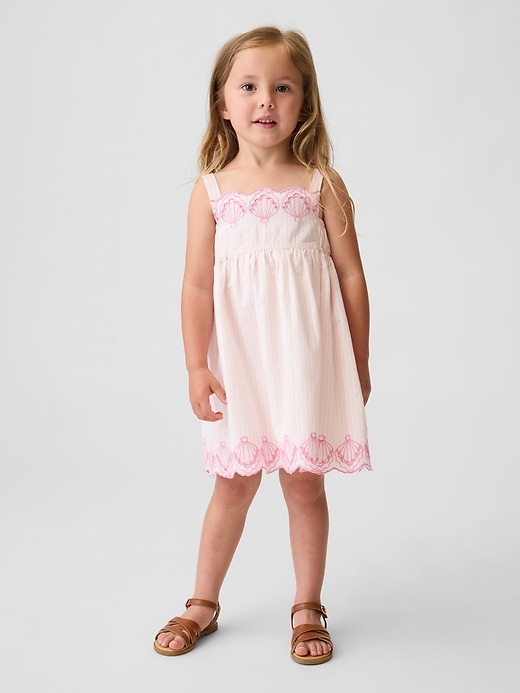 L'image numéro 1 présente Robe à broderie anglaise en forme de coquillages pour Toute-petite et Bébé
