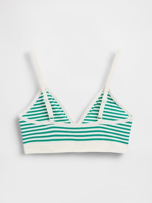 L'image numéro 6 présente Soutien-gorge léger côtelé à bonnets triangulaires sans coutures