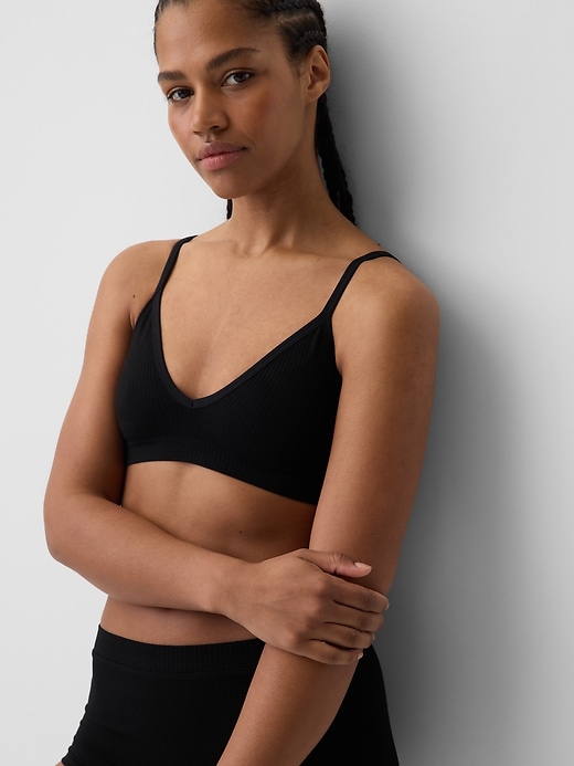 Image number 3 showing, Seamless Rib Triangle Bralette