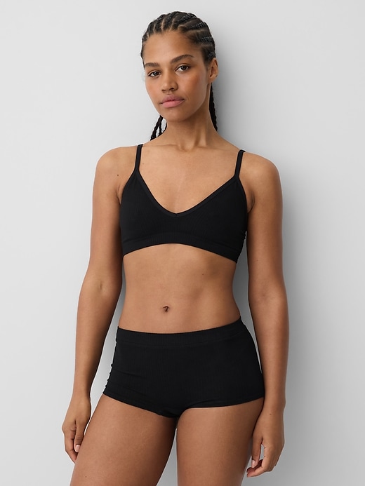 Image number 1 showing, Seamless Rib Triangle Bralette