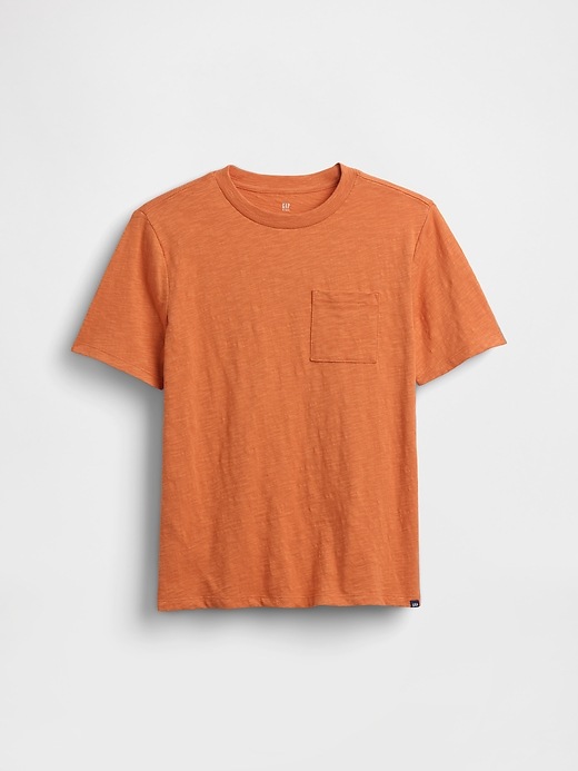 L'image numéro 1 présente T-shirt à poche en coton biologique pour Enfant