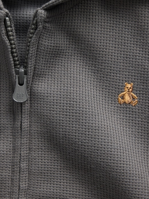 L'image numéro 4 présente Veste à capuchon en tricot gaufré pour Bébé et Tout-petit