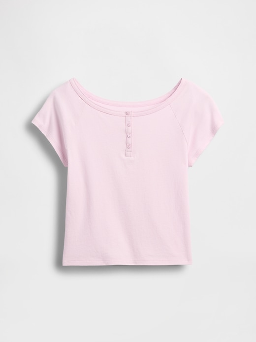 L'image numéro 2 présente T-shirt henley à manches raglan pour Enfant