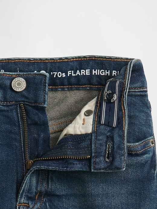 L'image numéro 5 présente Jean évasé années 70 à taille haute pour Enfant