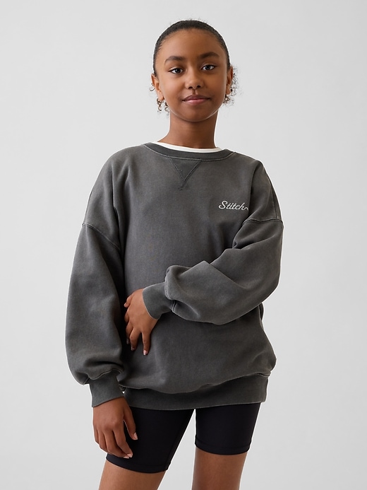L'image numéro 1 présente Chandail en coton ouaté VintageDoux surdimensionné Gap × Disney pour Enfant