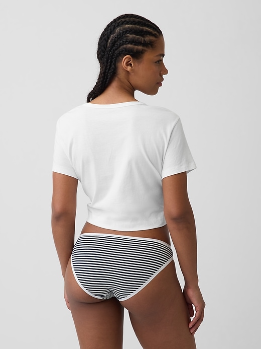 L'image numéro 2 présente Culotte bikini en coton biologique extensible