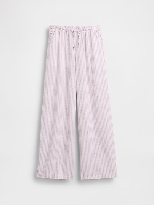 L'image numéro 2 présente Pantalon confort jambe large en lin et coton pour Enfant