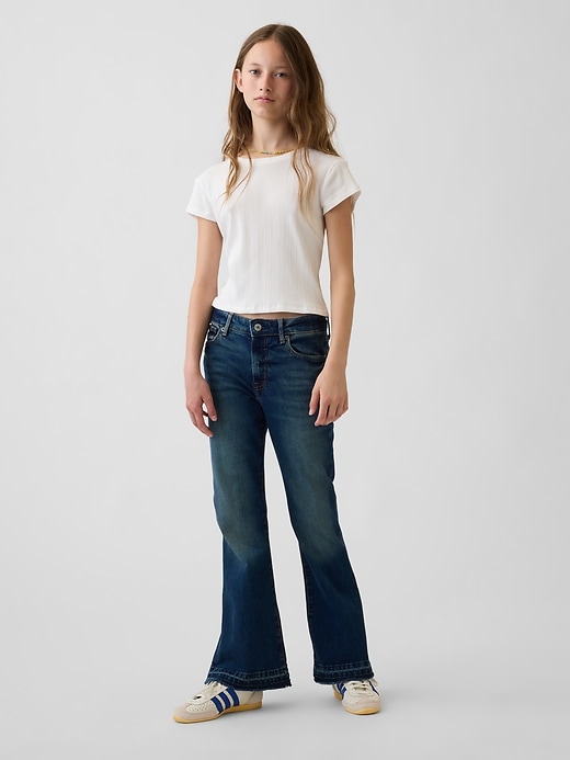 L'image numéro 1 présente Jean évasé années 70 à taille haute pour Enfant