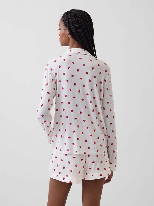 L'image numéro 3 présente Chemisier de pyjama en modal