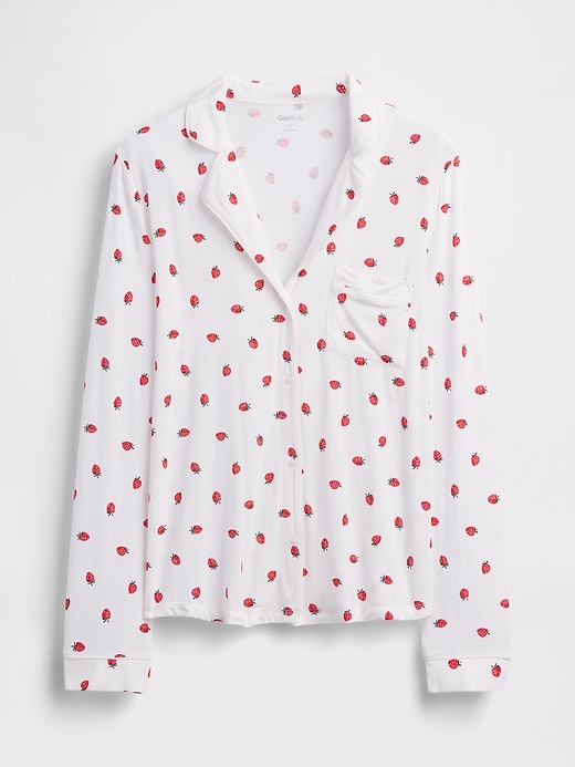 L'image numéro 5 présente Chemisier de pyjama en modal