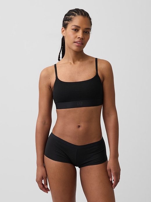 Image number 1 showing, Organic Stretch Cotton Logo Bralette
