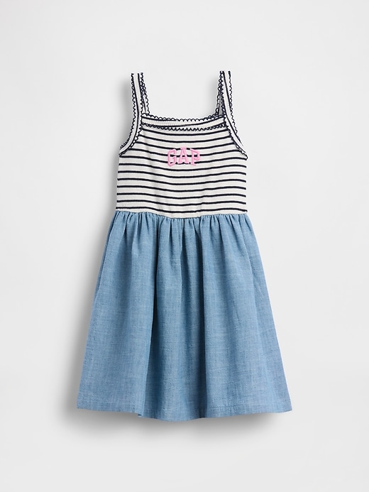 Image number 2 showing, Baby & Toddler Mixed Media Apron Dress