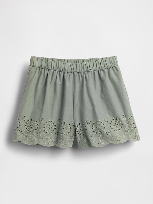 Image number 2 showing, Baby & Toddler Eyelet Hem Pull-On Shorts