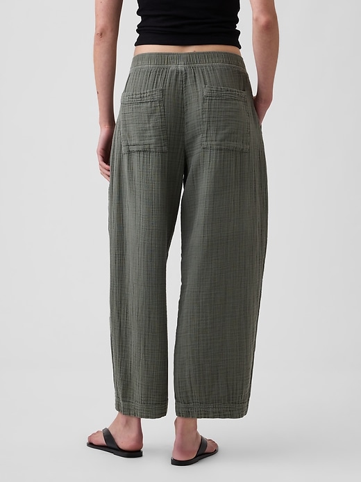 Image number 4 showing, Cotton Gauze Easy Barrel Pants