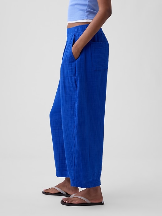 Image number 3 showing, Cotton Gauze Easy Barrel Pants