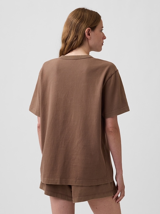 L'image numéro 3 présente T-shirt surdimensionné à logo Nap