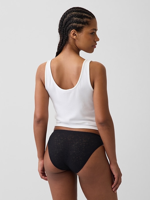 L'image numéro 2 présente Culotte bikini en dentelle
