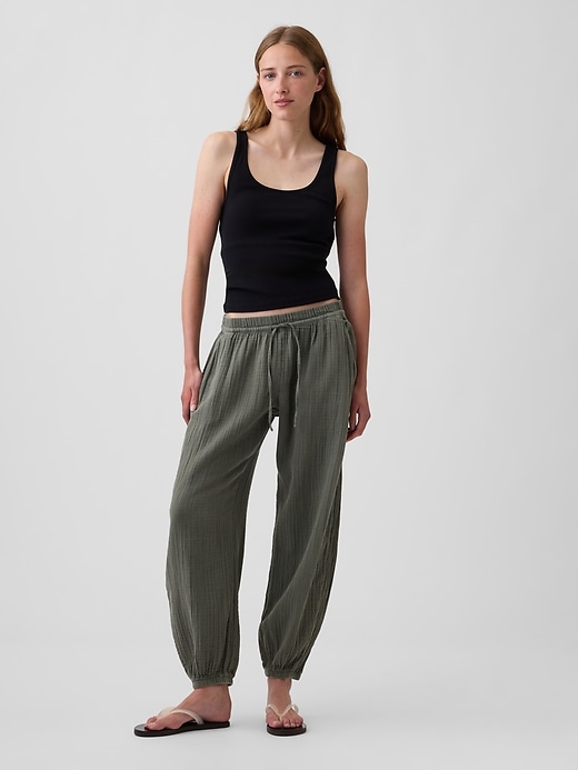 Image number 6 showing, Cotton Gauze Easy Joggers