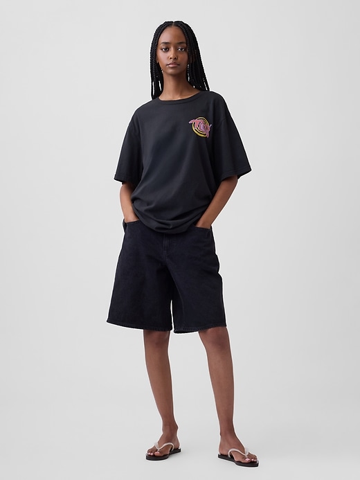 L'image numéro 6 présente T-shirt décontracté à imprimé TLC