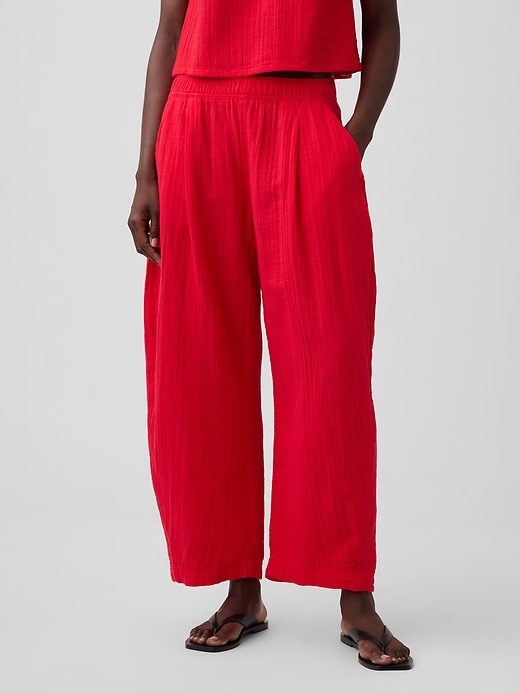 Image number 2 showing, Cotton Gauze Easy Barrel Pants