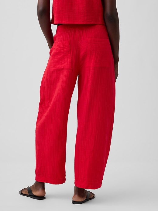 Image number 4 showing, Cotton Gauze Easy Barrel Pants