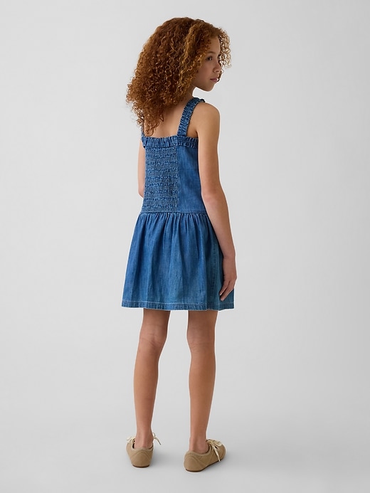 L'image numéro 3 présente Robe en denim à taille basse pour Enfant