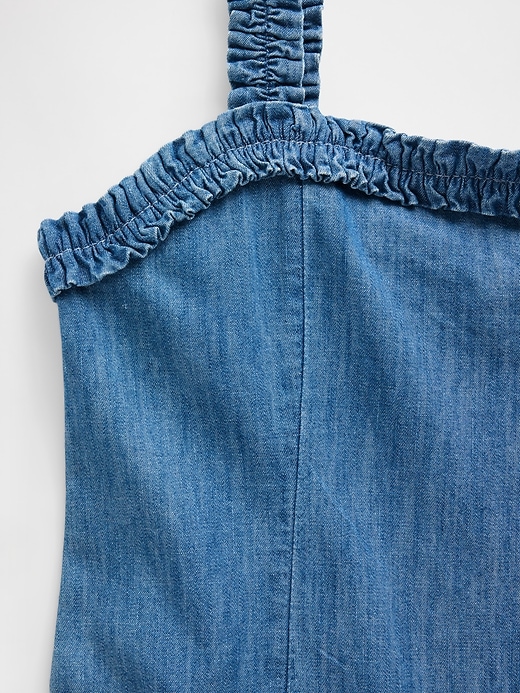 L'image numéro 4 présente Robe en denim à taille basse pour Enfant
