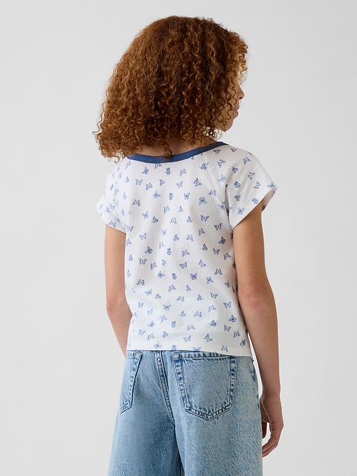 L'image numéro 3 présente T-shirt henley à manches raglan pour Enfant