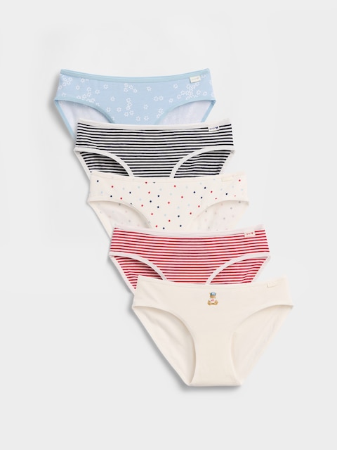 Kids Organic Stretch Cotton Bikini Briefs (5-Pack)