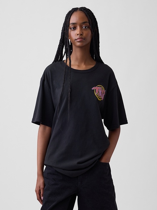 L'image numéro 5 présente T-shirt décontracté à imprimé TLC